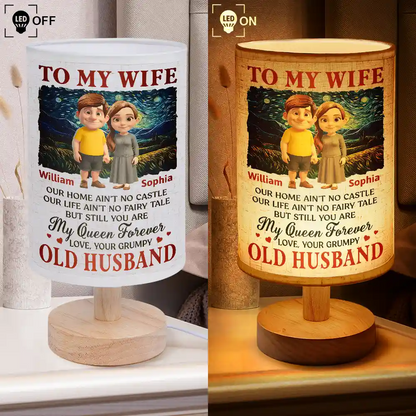 Our Home Ain't No Castle Couple - Personalized Fabric Lamp