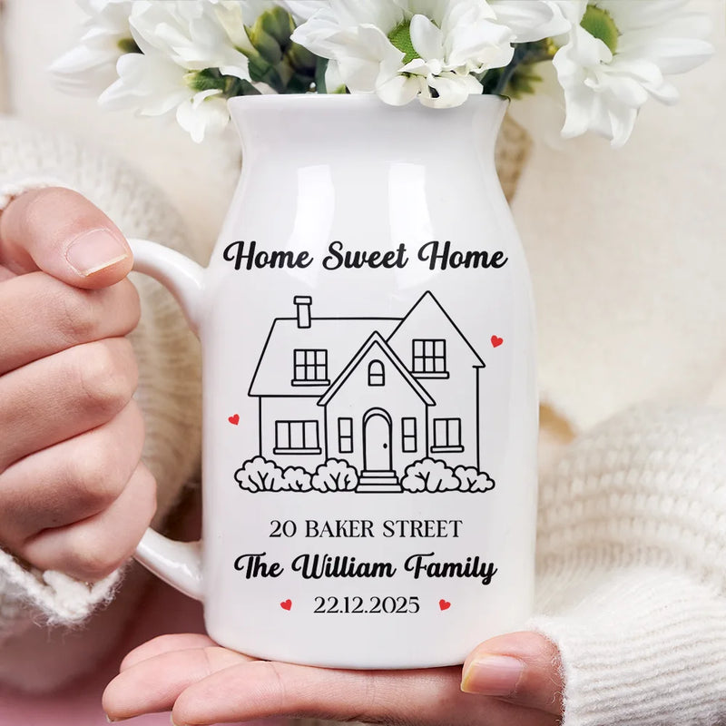 Our New Home Housewarming Gifts - Personalized Ceramic Flower Vase