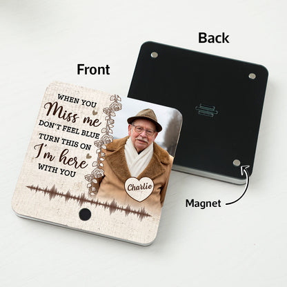 Always With You Custom Photo Voice Message Memorial Keepsake Personalized Music Fridge Magnet