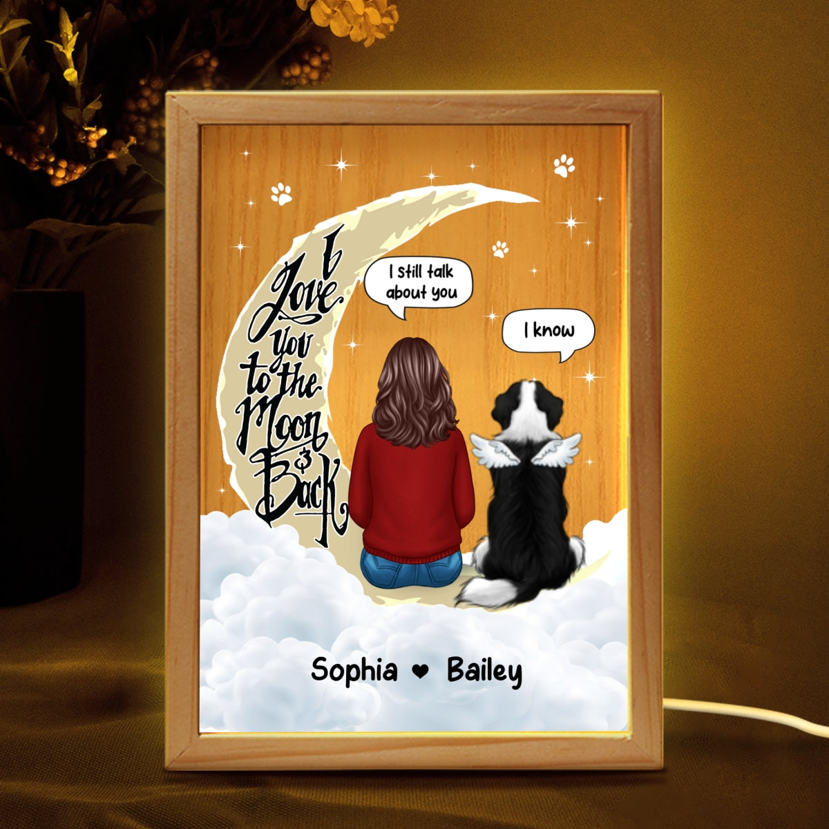 Pet Memorial Personalized Frame Light Box