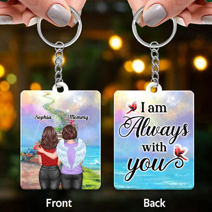 Stairs To Heaven Always With You Memorial Remembrance Gift Personalized Acrylic Keychain