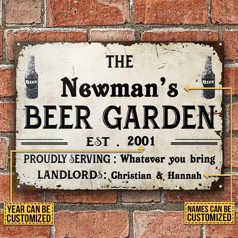 Personalized Beer Proudly Serving Customized Classic Metal Signs