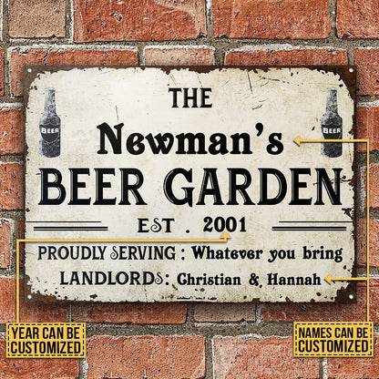 Personalized Beer Proudly Serving Customized Classic Metal Signs