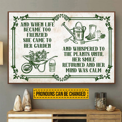 Personalized Gardening Life Became Too Frenzied Custom Poster