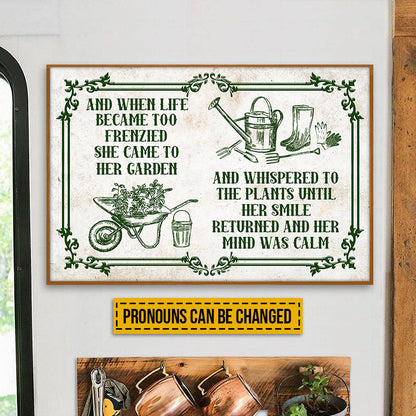 Personalized Gardening Life Became Too Frenzied Custom Poster
