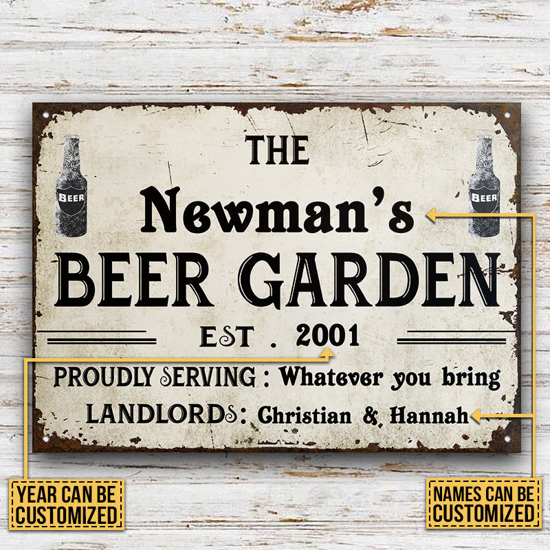 Personalized Beer Proudly Serving Customized Classic Metal Signs