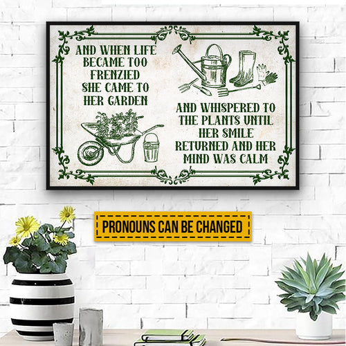 Personalized Gardening Life Became Too Frenzied Custom Poster