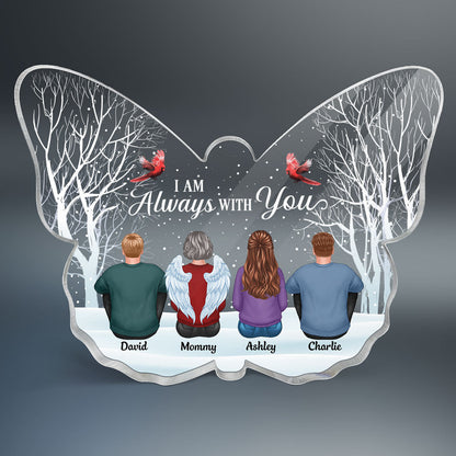 Always With You Memorial Butterfly Shape Personalized Butterfly Acrylic Plaque