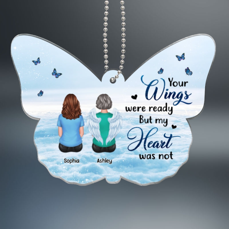 Your Wings Were Ready Memorial Butterfly Shaped Personalized Acrylic Ornament