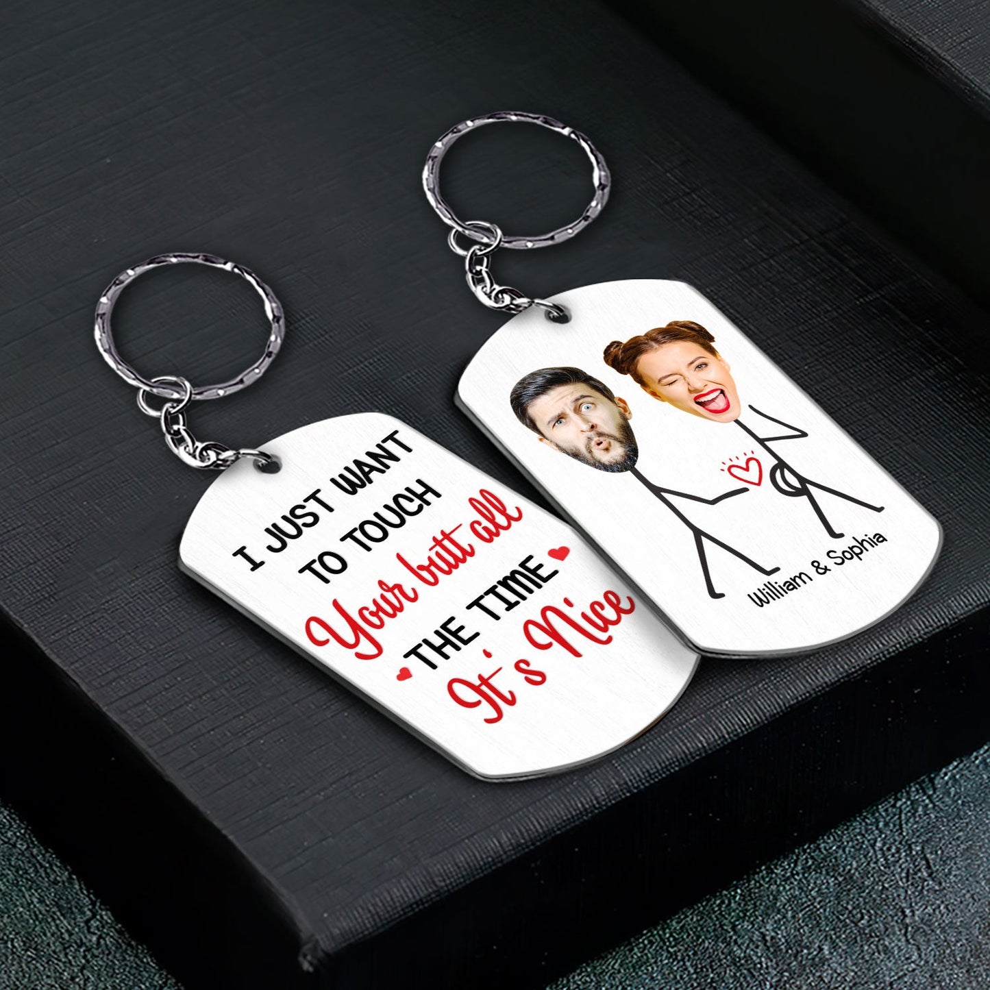 Custom Photo I Like Your Butt Forever - Funny Gift For Couples, Spouse, Lover, Husband, Wife - Personalized Aluminum Keychain