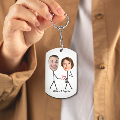 Custom Photo I Like Your Butt Forever - Funny Gift For Couples, Spouse, Lover, Husband, Wife - Personalized Aluminum Keychain