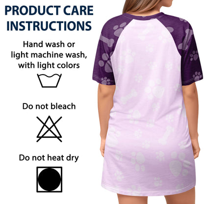 Just Want To Stay In Bed With My Cats - Gift For Cat Moms, Cat Lovers - Personalized Women's Sleep Tee