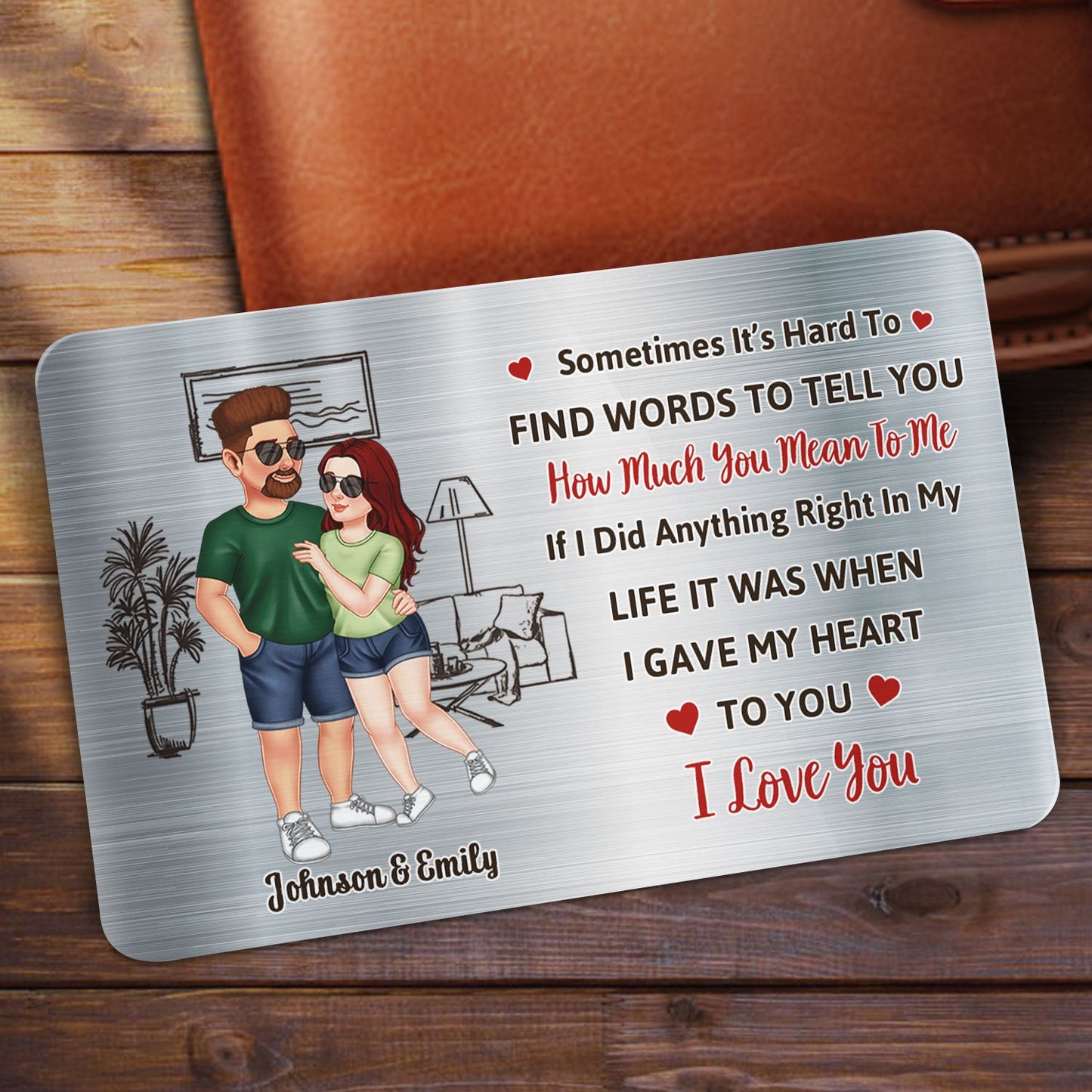 If I Did Everything Right In My Life - Gift For Couples - Personalized Aluminum Wallet Card