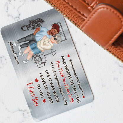 If I Did Everything Right In My Life - Gift For Couples - Personalized Aluminum Wallet Card