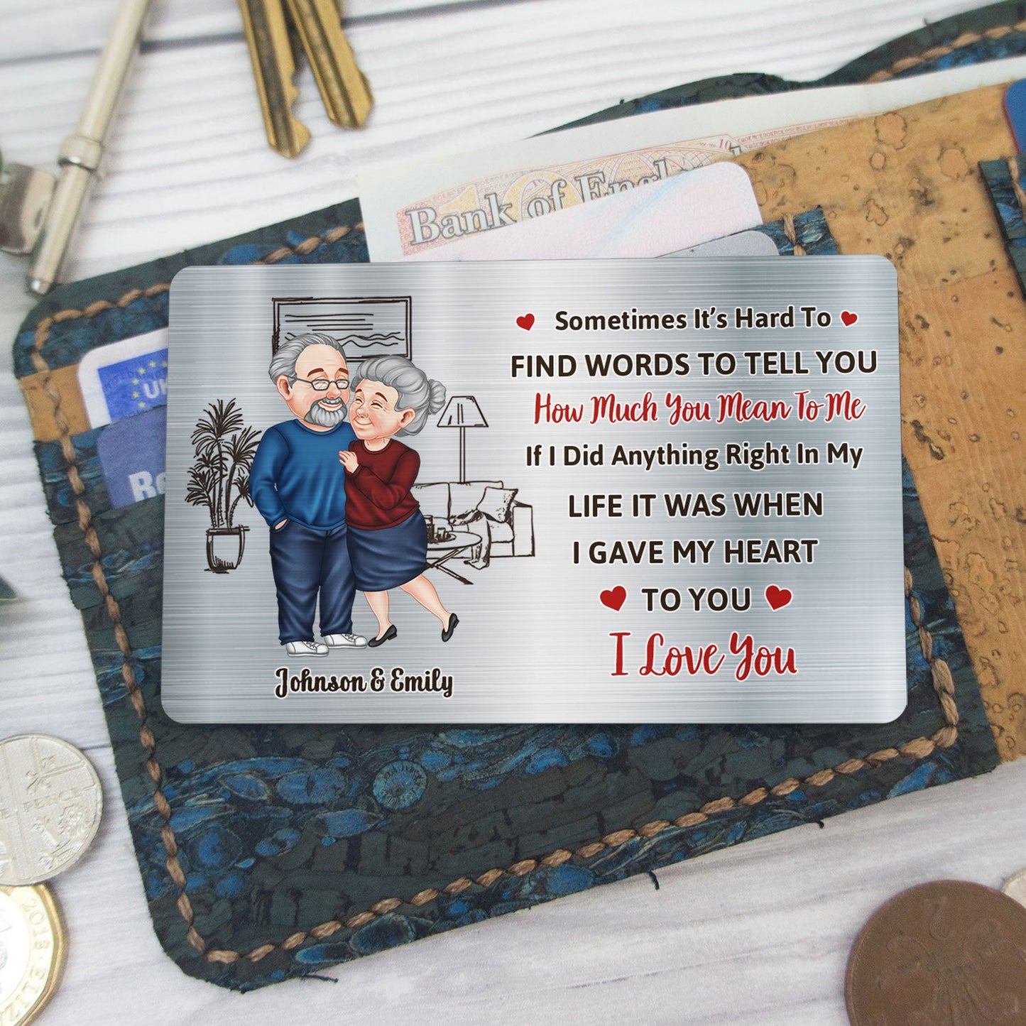 If I Did Everything Right In My Life - Gift For Couples - Personalized Aluminum Wallet Card