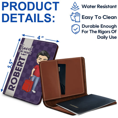 Collect Moments Not Things - Gift For Travellers, Travelling Lovers, Him, Her - Personalized Passport Cover, Passport Holder