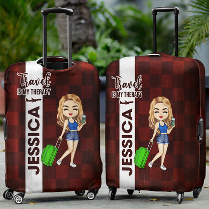 Collect Moments Not Things - Gift For Traveling Lovers, Travelers, Him, Her - Personalized Luggage Cover