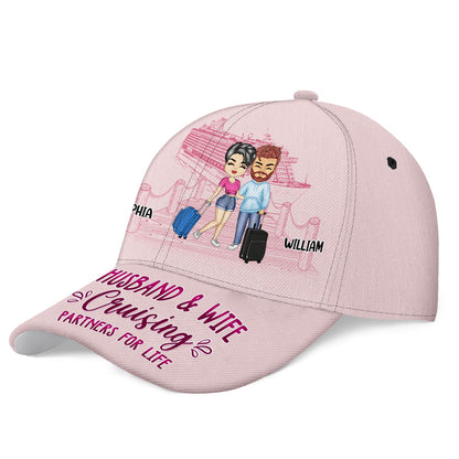 Husband & Wife Cruising Partners For Life - Gift For Couples - Personalized Classic Cap