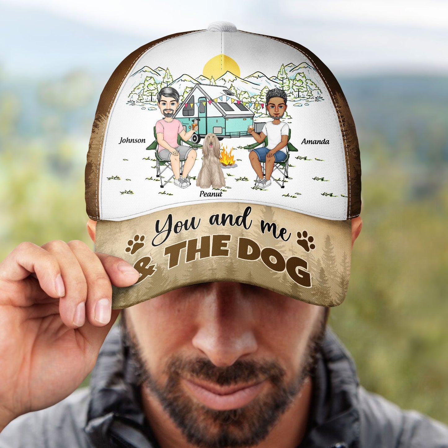 Happy Campers - Gift For Couples Love Camping With Dog - Personalized Classic Cap