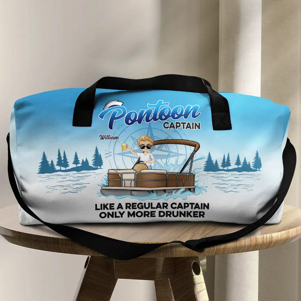 Pontoon Captain Like A Regular Captain Only More Drunker - Personalized Duffle Bag