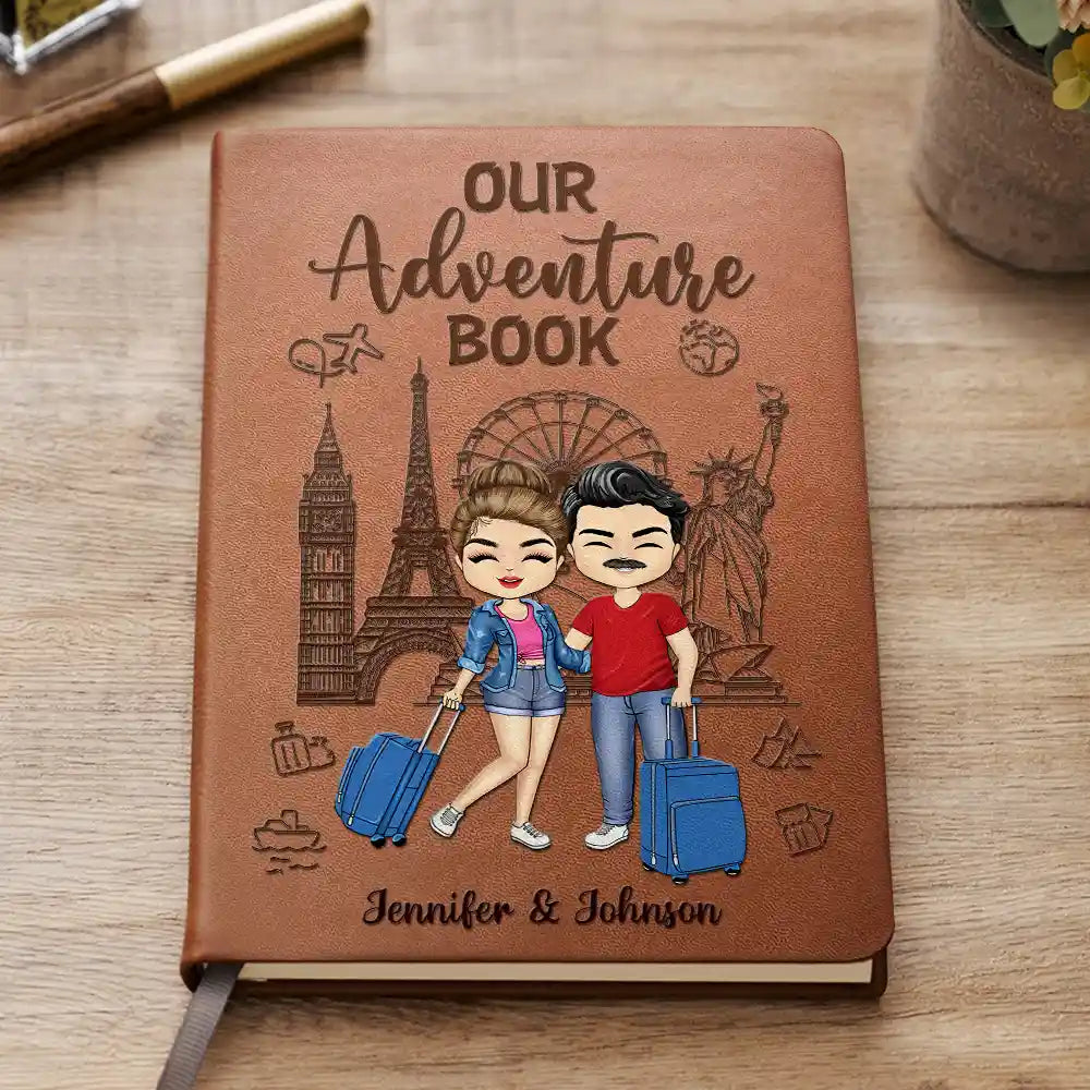 Our Adventure Book Travel Couples - Personalized Leather Journal