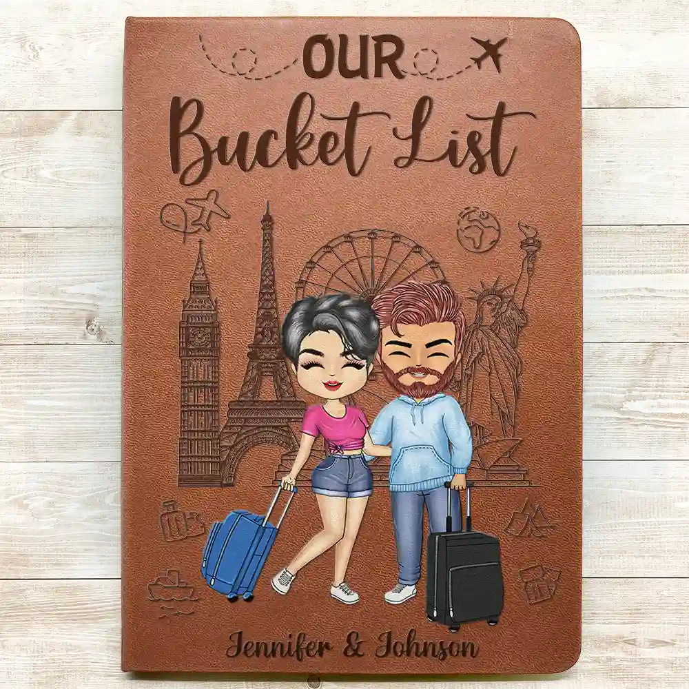 Our Adventure Book Travel Couples - Personalized Leather Journal