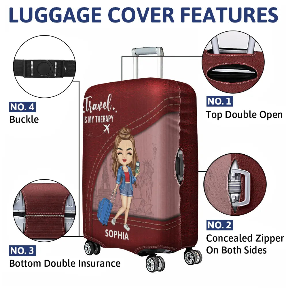 Collect Moments Not Things - Personalized Luggage Cover