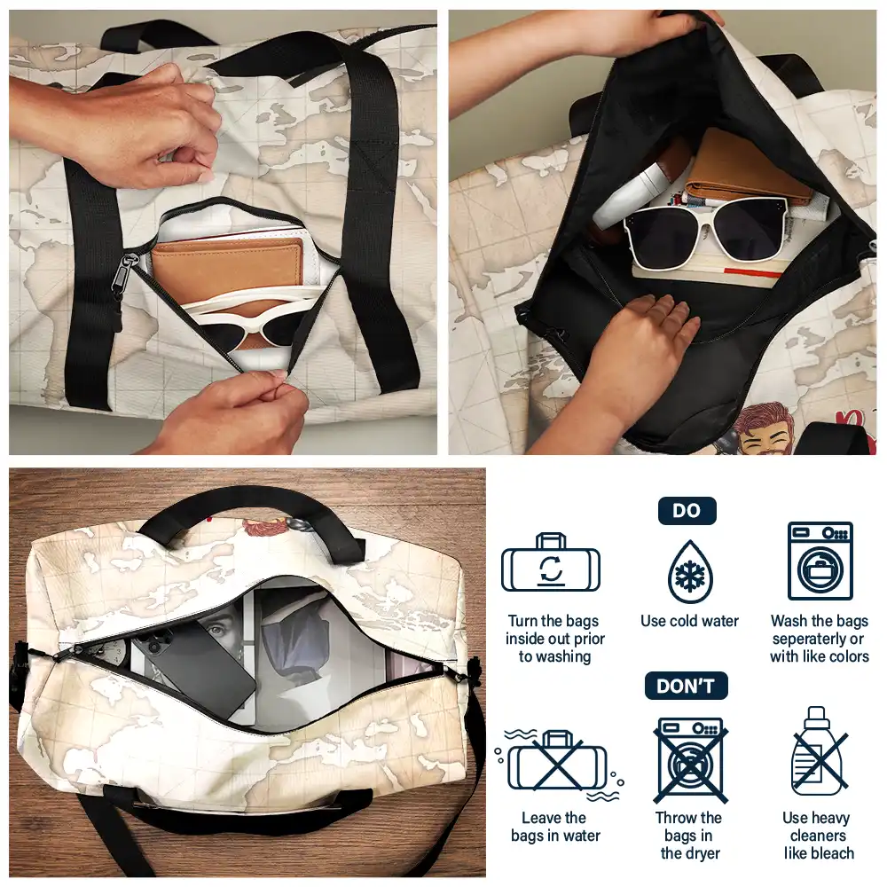 Travel Couples Bae Cation - Personalized Duffle Bag