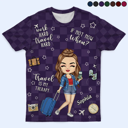 Travel Is My Therapy - Personalized Full Print T Shirt