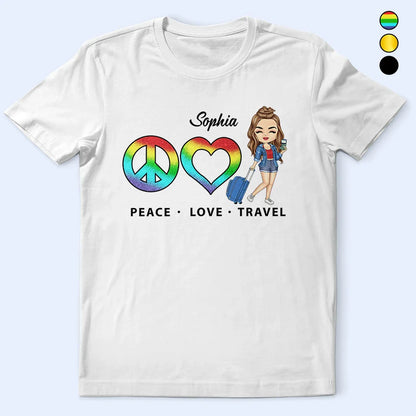 Peace Love Travel - Personalized T Shirt