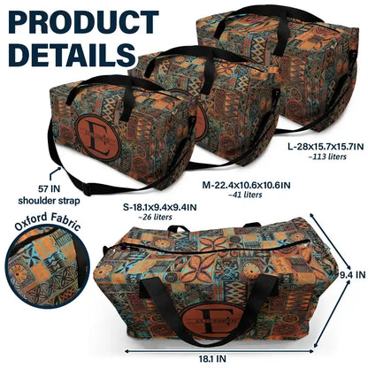 Monogram Name Tribal Pattern - Personalized Duffle Bag
