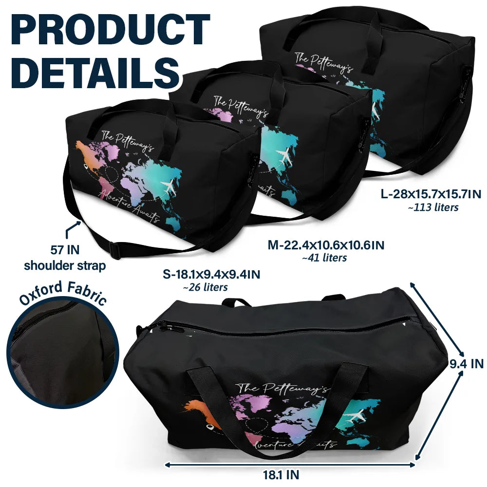 Our Family's Adventure Awaits - Personalized Duffle Bag