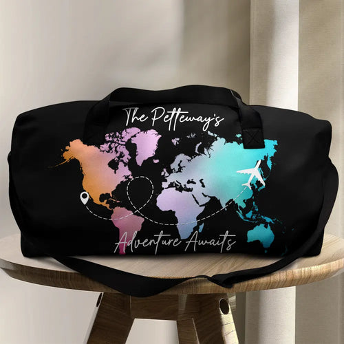 Our Family's Adventure Awaits - Personalized Duffle Bag