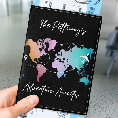 Our Family's Adventure Awaits - Personalized Passport Cover, Passport Holder