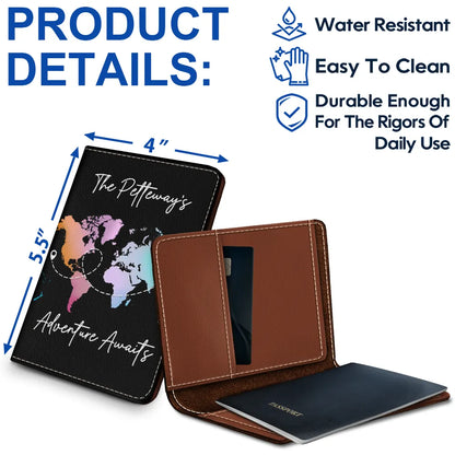 Our Family's Adventure Awaits - Personalized Passport Cover, Passport Holder