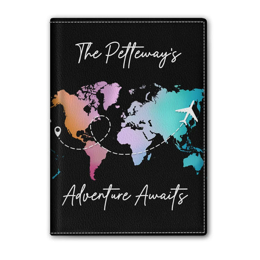 Our Family's Adventure Awaits - Personalized Passport Cover, Passport Holder