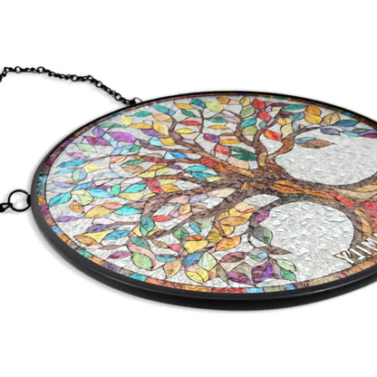 Family Tree Of Life - Personalized Stained Acrylic Window Hanging Suncatcher