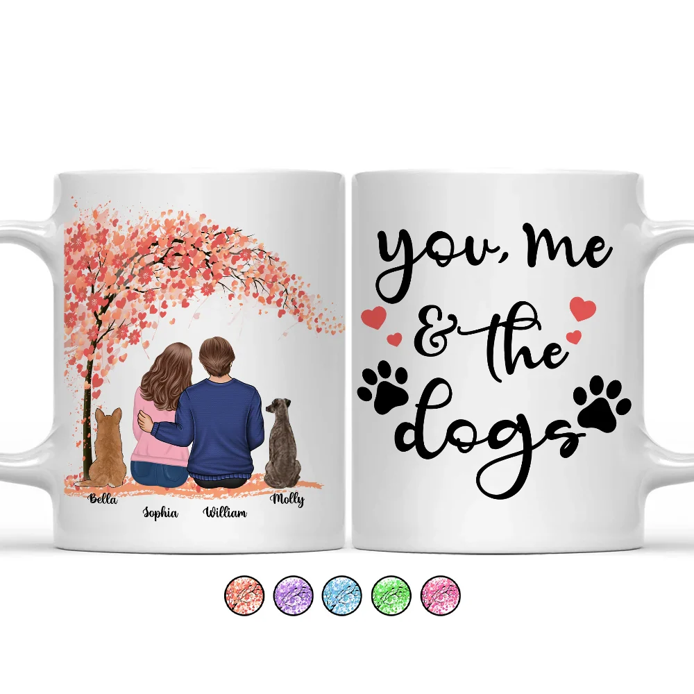 You & Me And The Dogs - Personalized Mug