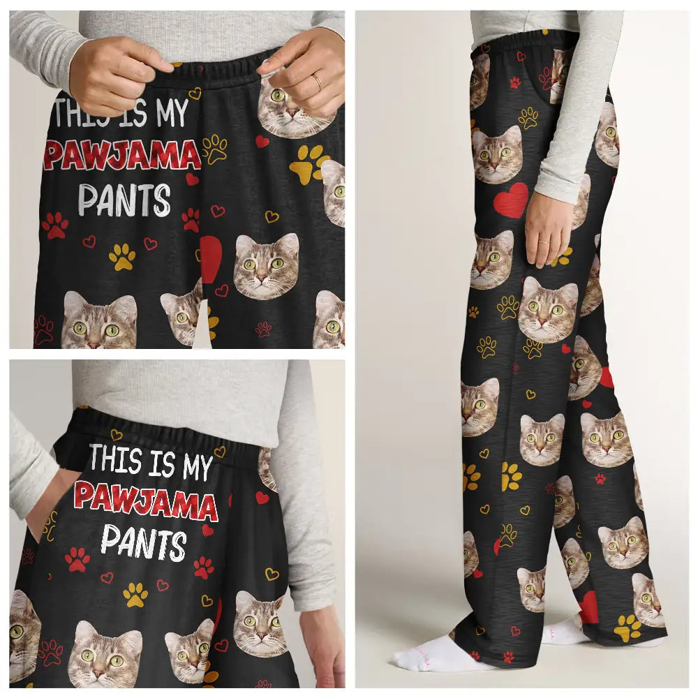 Custom Photo Dog Cat Pet This Is My Pawjama Pants - Personalized Pajama Pants