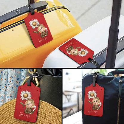 Birth Month Flower Travel Lover - Personalized Luggage Tag