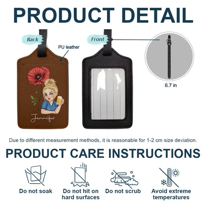 Birth Month Flower Travel Lover - Personalized Luggage Tag