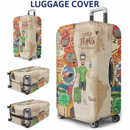 And So The Adventure Begins - Personalized Luggage Cover