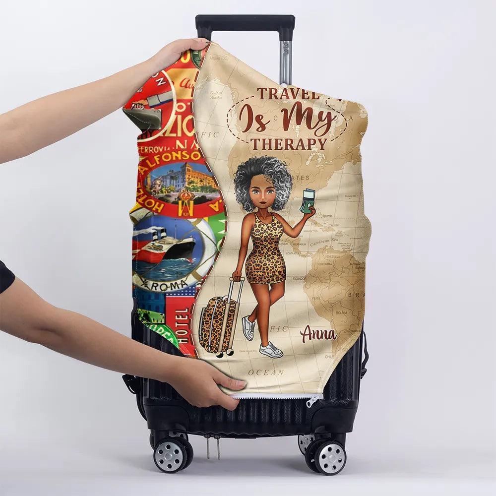 And So The Adventure Begins - Personalized Luggage Cover