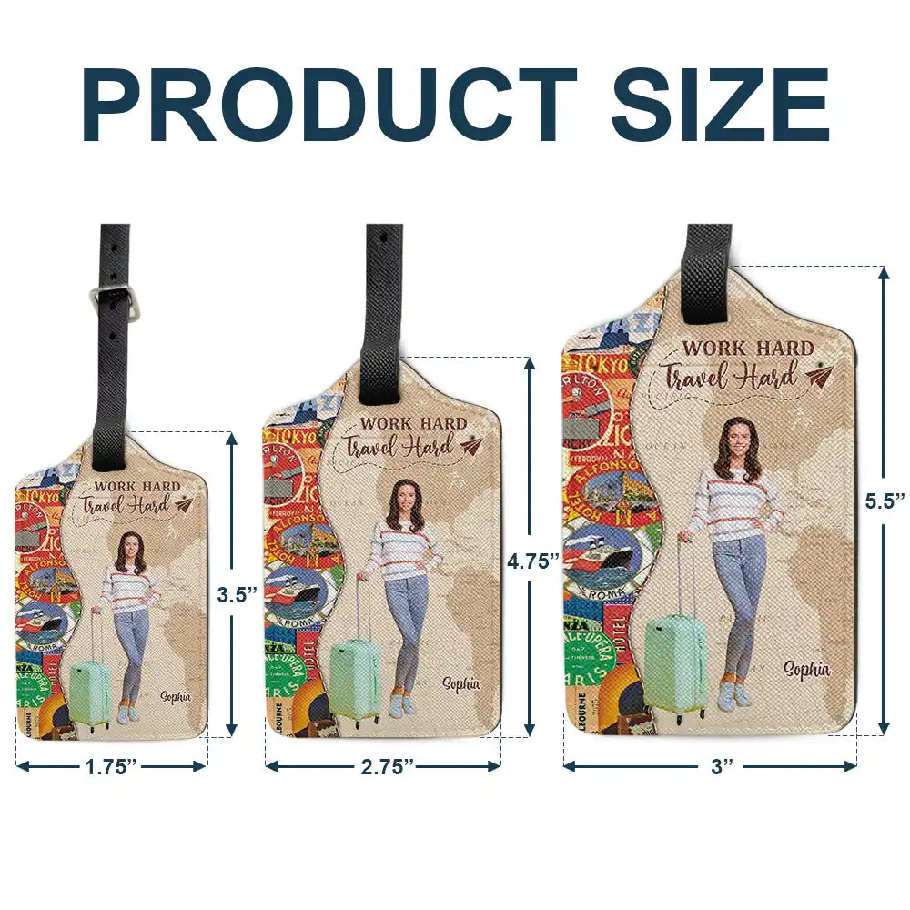 Custom Photo Travel Lover And So The Adventure Begins - Personalized Luggage Tag