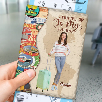Custom Photo And So The Adventure Begins - Personalized Passport Cover, Passport Holder
