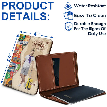 Custom Photo And So The Adventure Begins - Personalized Passport Cover, Passport Holder