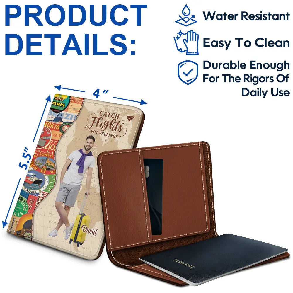 Custom Photo And So The Adventure Begins - Personalized Passport Cover, Passport Holder