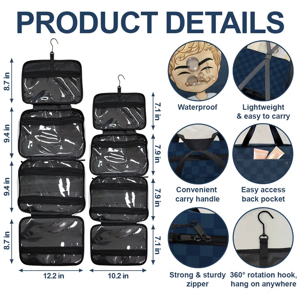 Travel Is My Therapy - Personalized Toiletry Bag