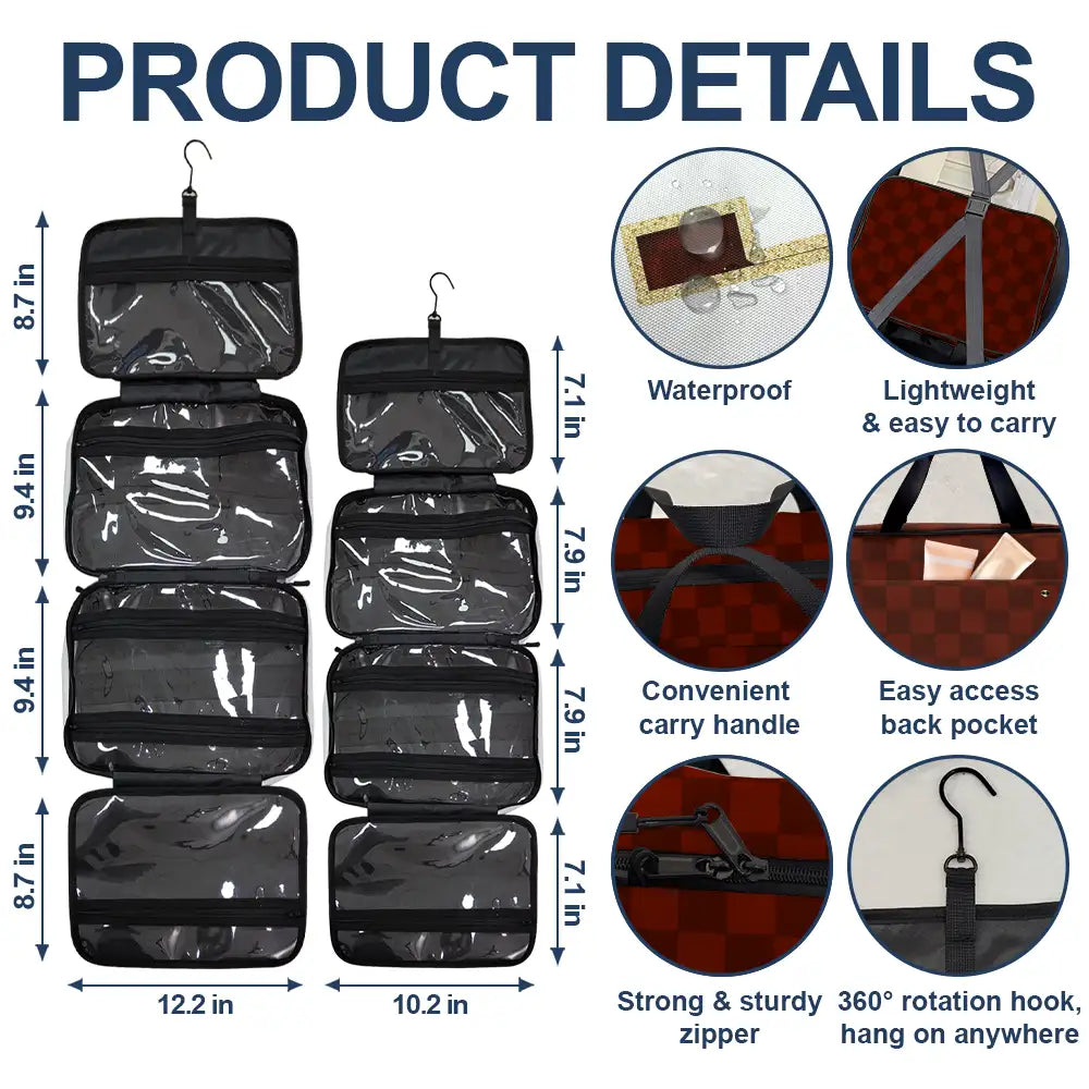 Monogram Name - Personalized Toiletry Bag