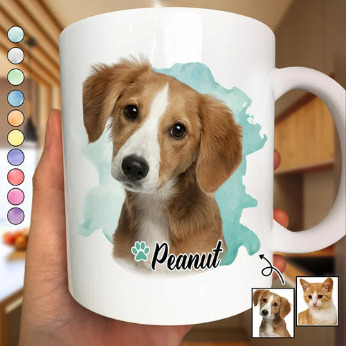 Custom Photo,Pet Lovers,Dog Lovers,Cat Lovers - Custom Photo Dog Cat Pet - Personalized Mug
